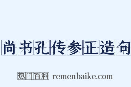 尚书孔传参正造句是什么意思的图片